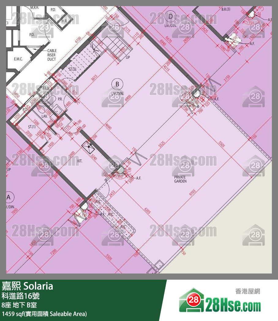 嘉熙 8座地下 B室 平面圖