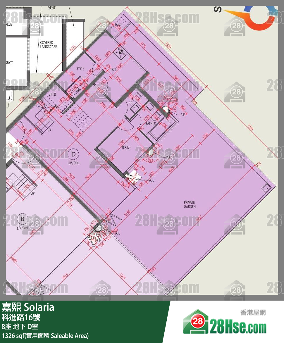 嘉熙 8座地下 D室 平面圖