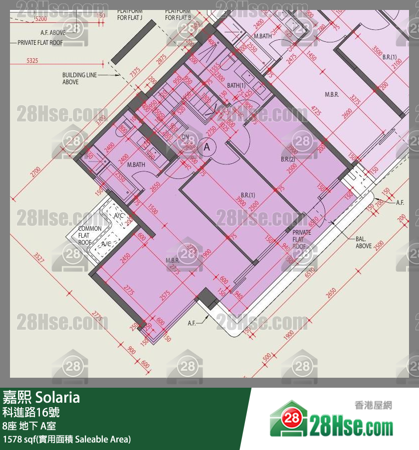 嘉熙 8座地下 A室 平面圖
