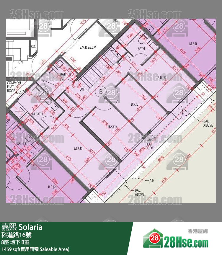 嘉熙 8座地下 B室 平面圖