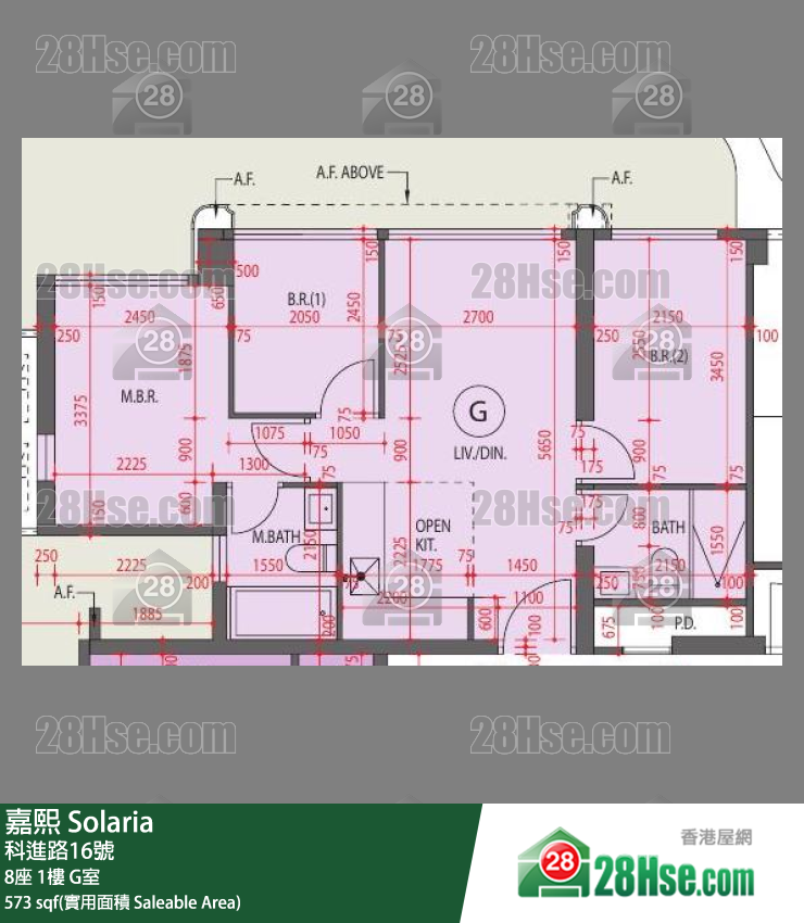 嘉熙 8座 1樓 G室 平面圖