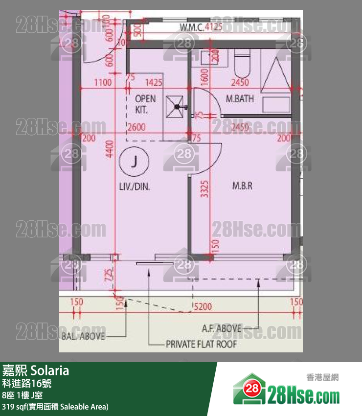 嘉熙 8座 1楼 J室 平面图