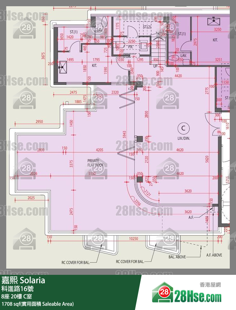 嘉熙 8座 20楼 C室 平面图