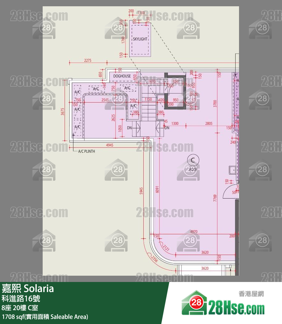 嘉熙 8座 20楼 C室 平面图