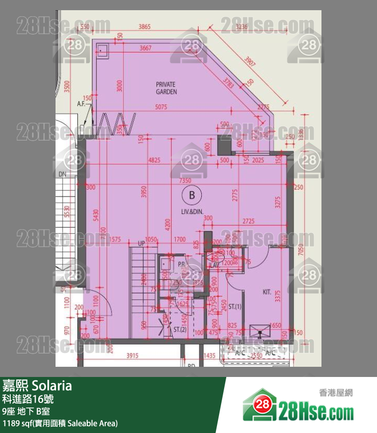 嘉熙 9座地下 B室 平面圖