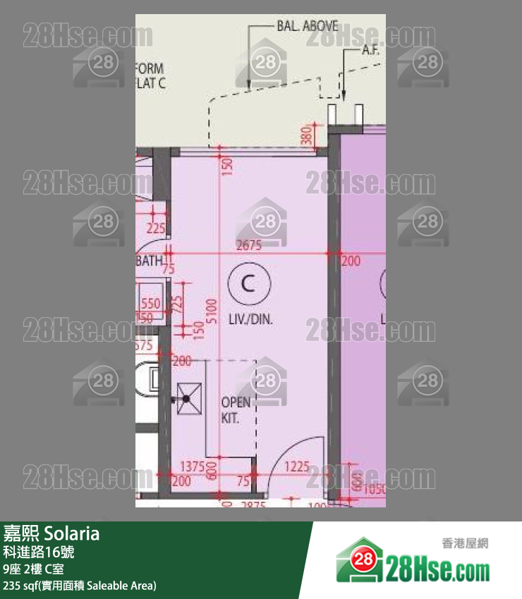 嘉熙 9座 2樓 C室 平面圖