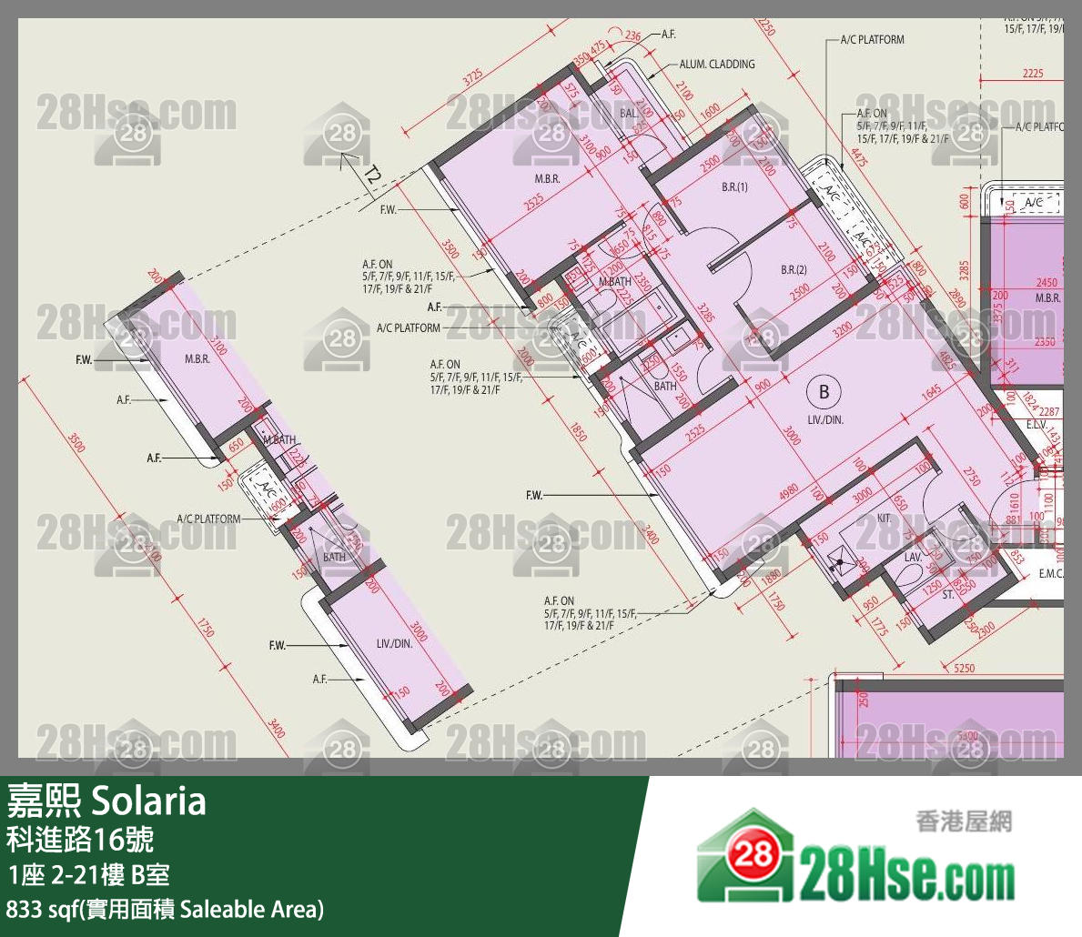 Solaria Unit FloorPlan (Provided by 28Hse)
