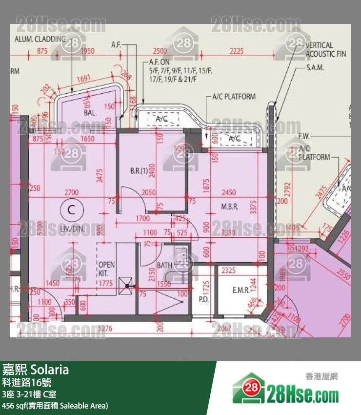 Solaria Unit FloorPlan (Provided by 28Hse)