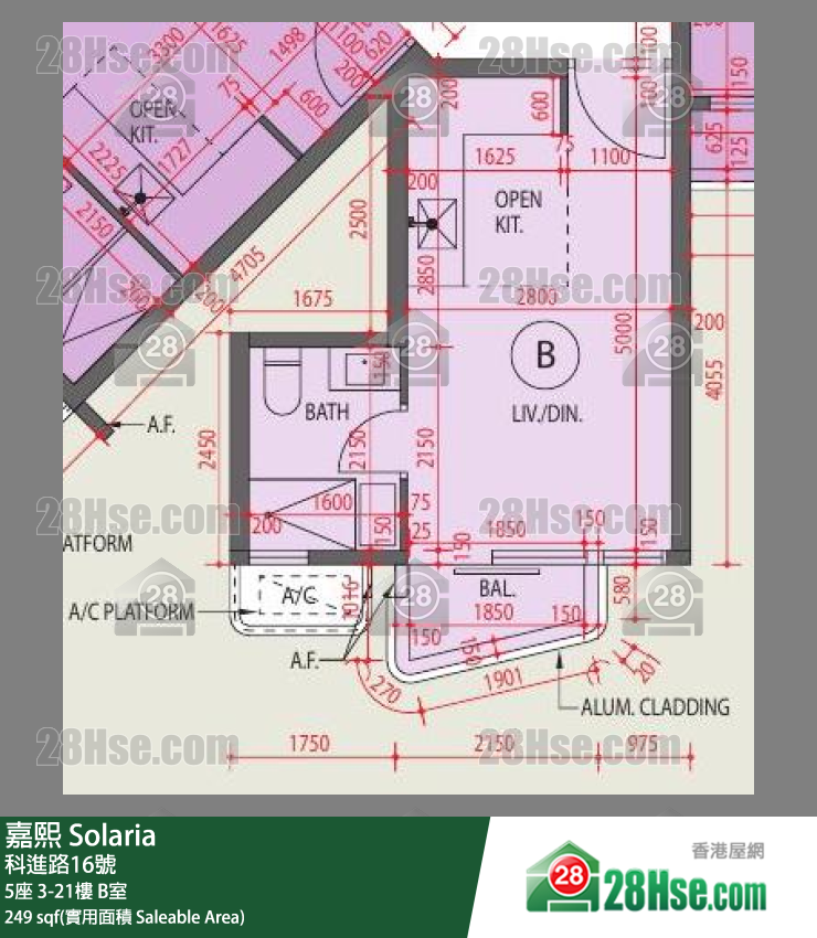 Solaria Unit FloorPlan (Provided by 28Hse)