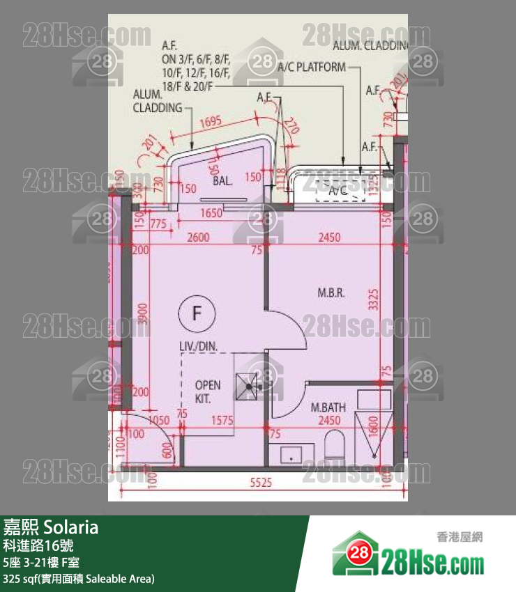 嘉熙 5座 12樓 F室 平面圖