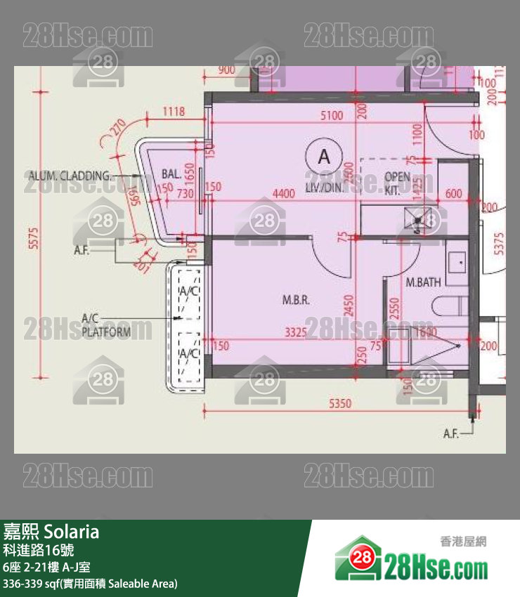 嘉熙 6座 18樓 A室 平面圖