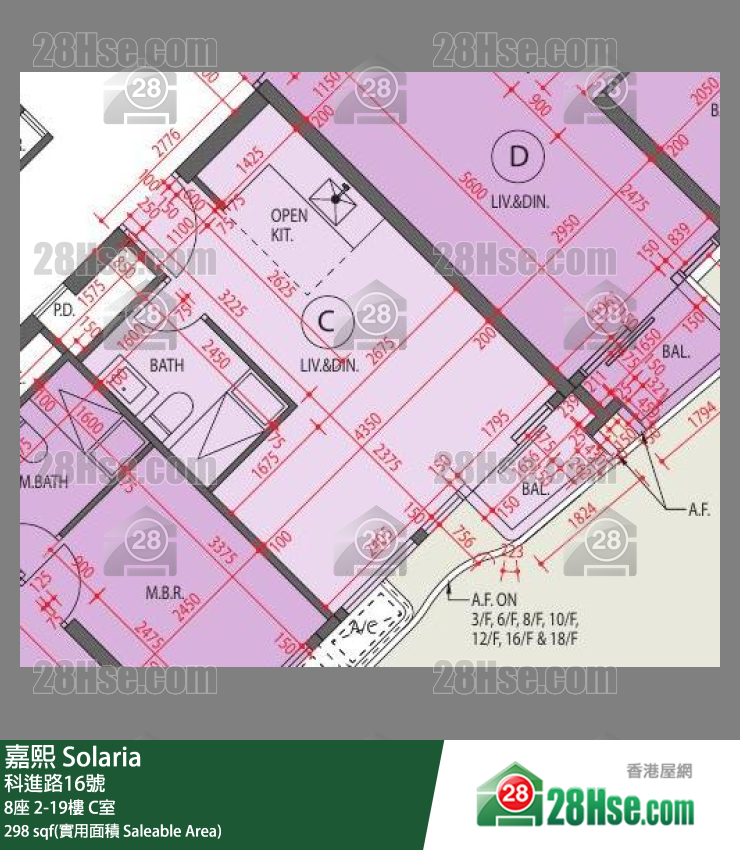 Solaria Unit FloorPlan (Provided by 28Hse)
