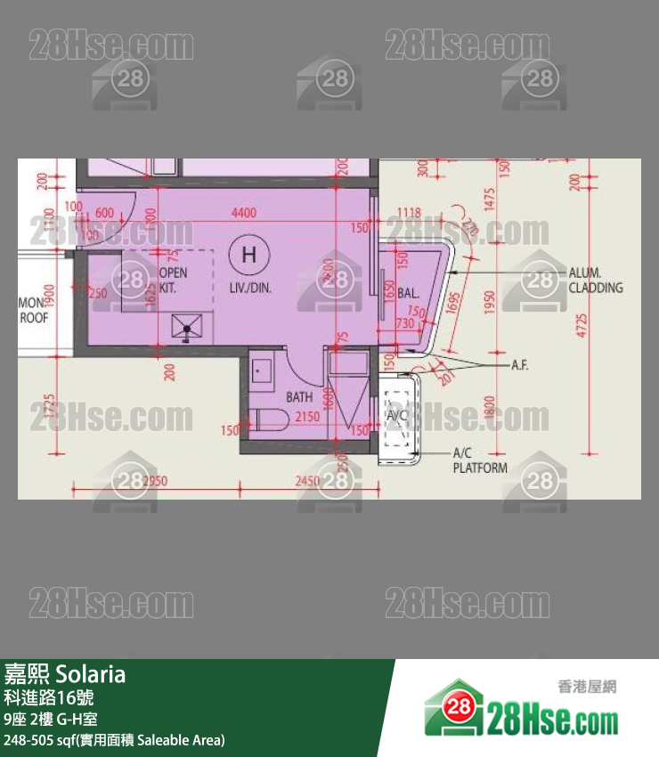 嘉熙 9座 2樓 G室 平面圖