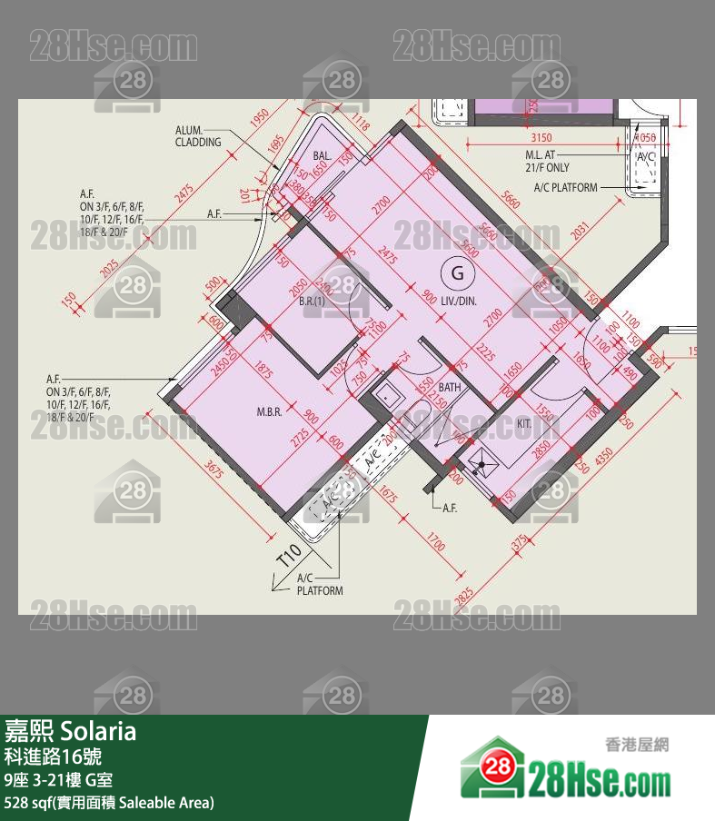 Solaria Unit FloorPlan (Provided by 28Hse)