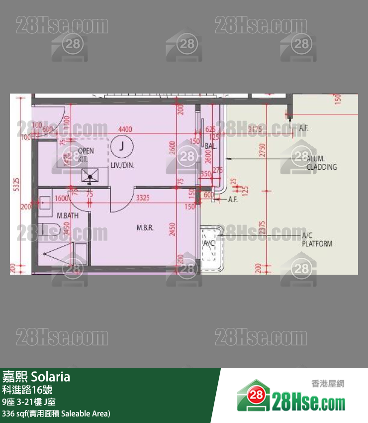 嘉熙 9座 5樓 J室 平面圖