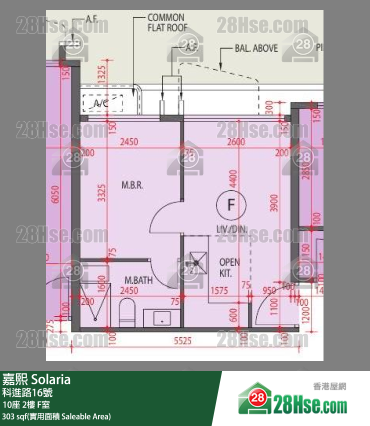 嘉熙 10座 2樓 F室 平面圖