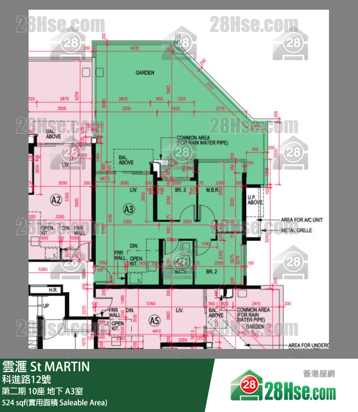 雲滙 第二期 10座 A3室 平面圖