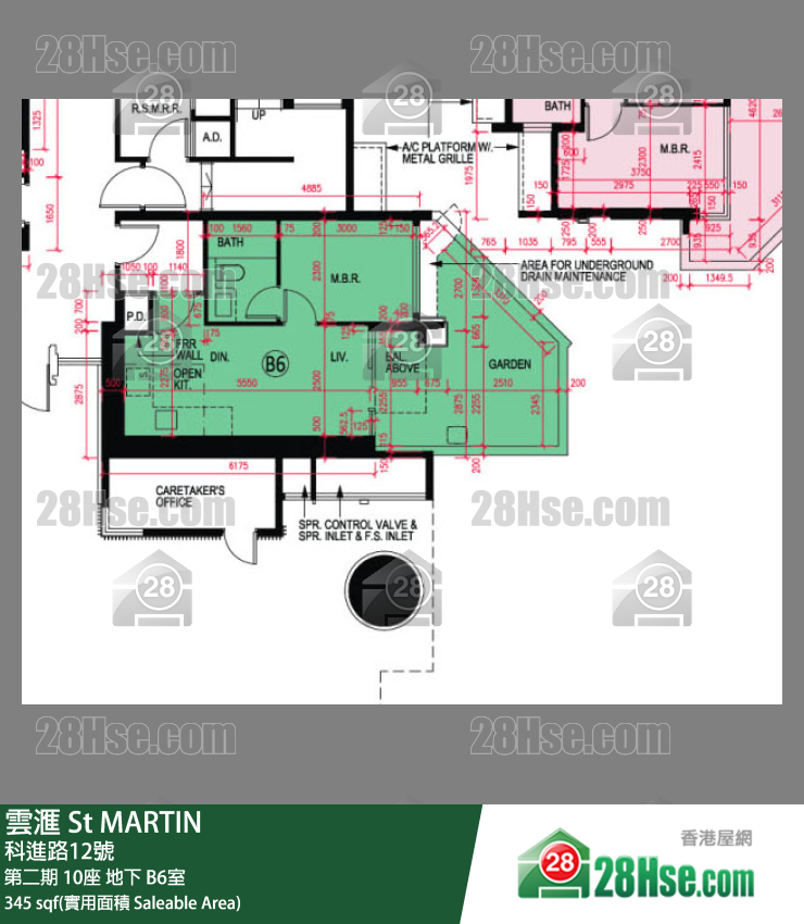 雲滙 第二期 10座 B6室 平面圖