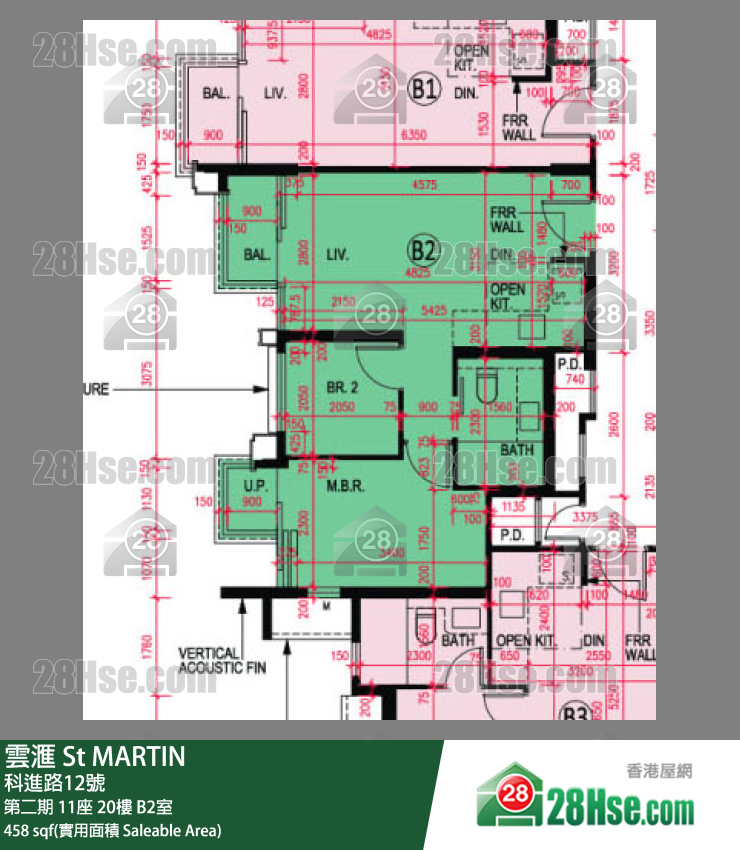 云滙 单位平面图(由 28Hse 提供)
