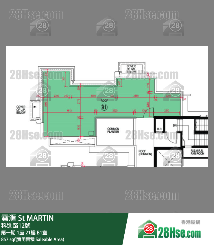 雲滙 第一期 1座 21樓 B1室 平面圖