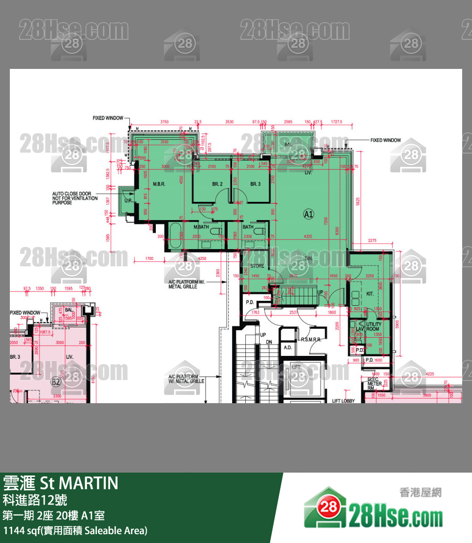 云滙 单位平面图(由 28Hse 提供)
