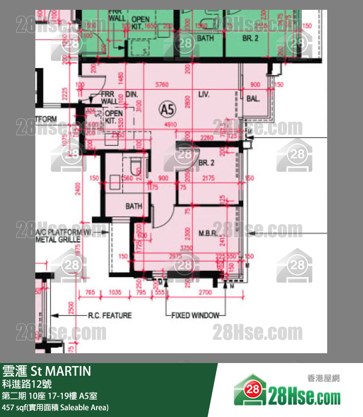 云滙 单位平面图(由 28Hse 提供)