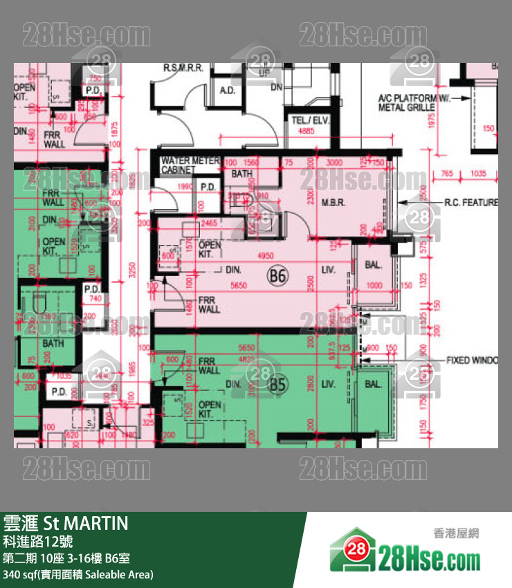 云滙 单位平面图(由 28Hse 提供)