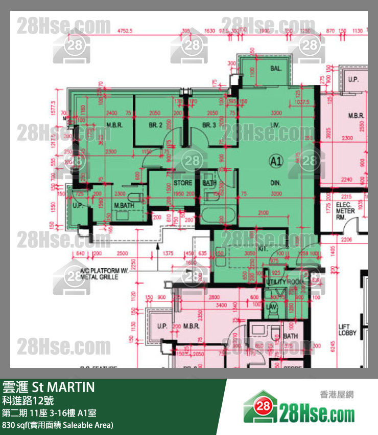 St Martin Unit FloorPlan (Provided by 28Hse)
