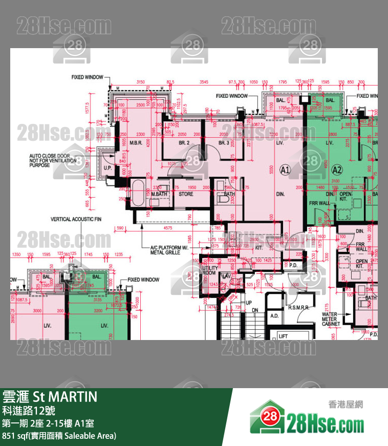 云滙 单位平面图(由 28Hse 提供)