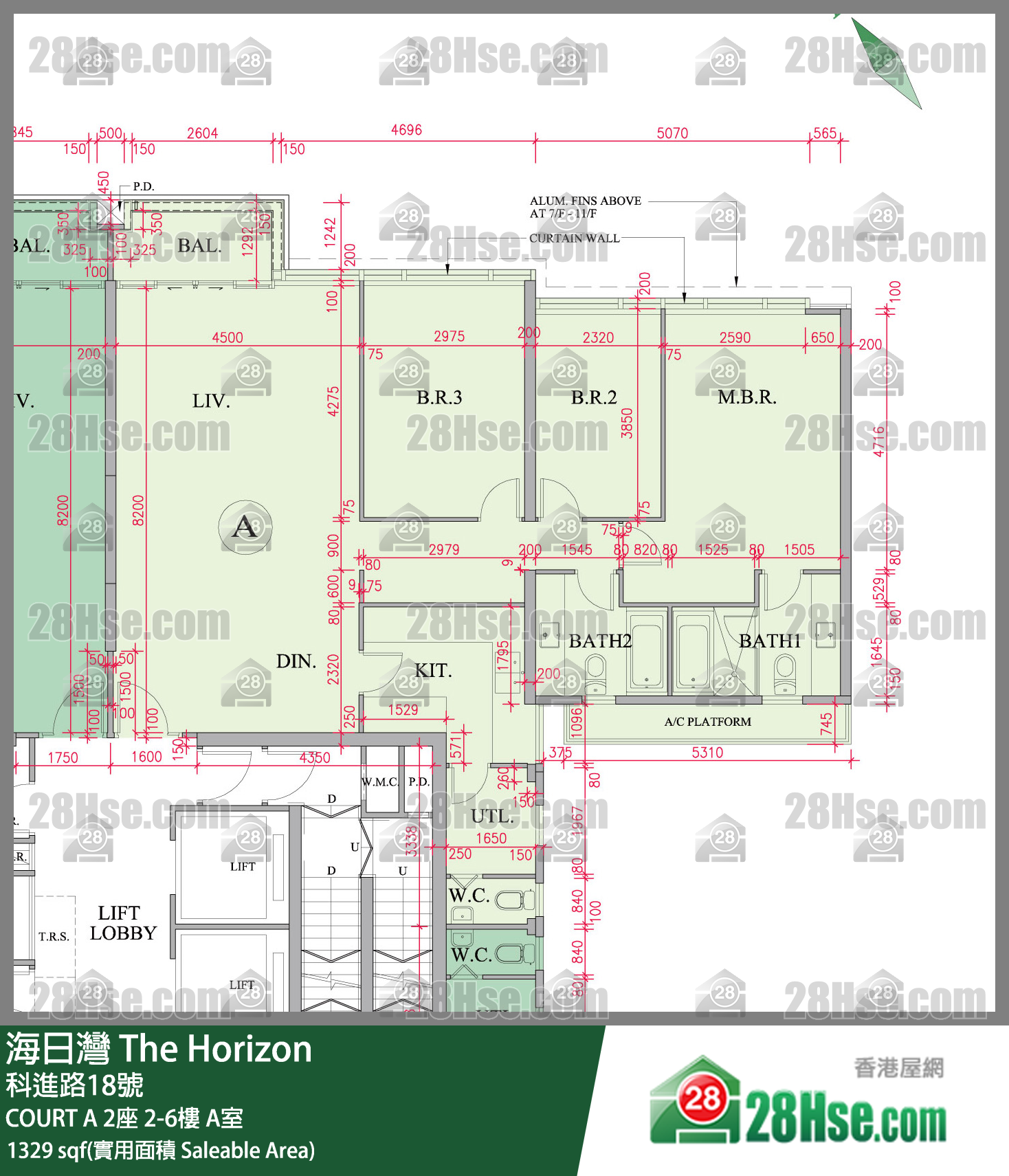 海日湾 单位平面图(由 28Hse 提供)