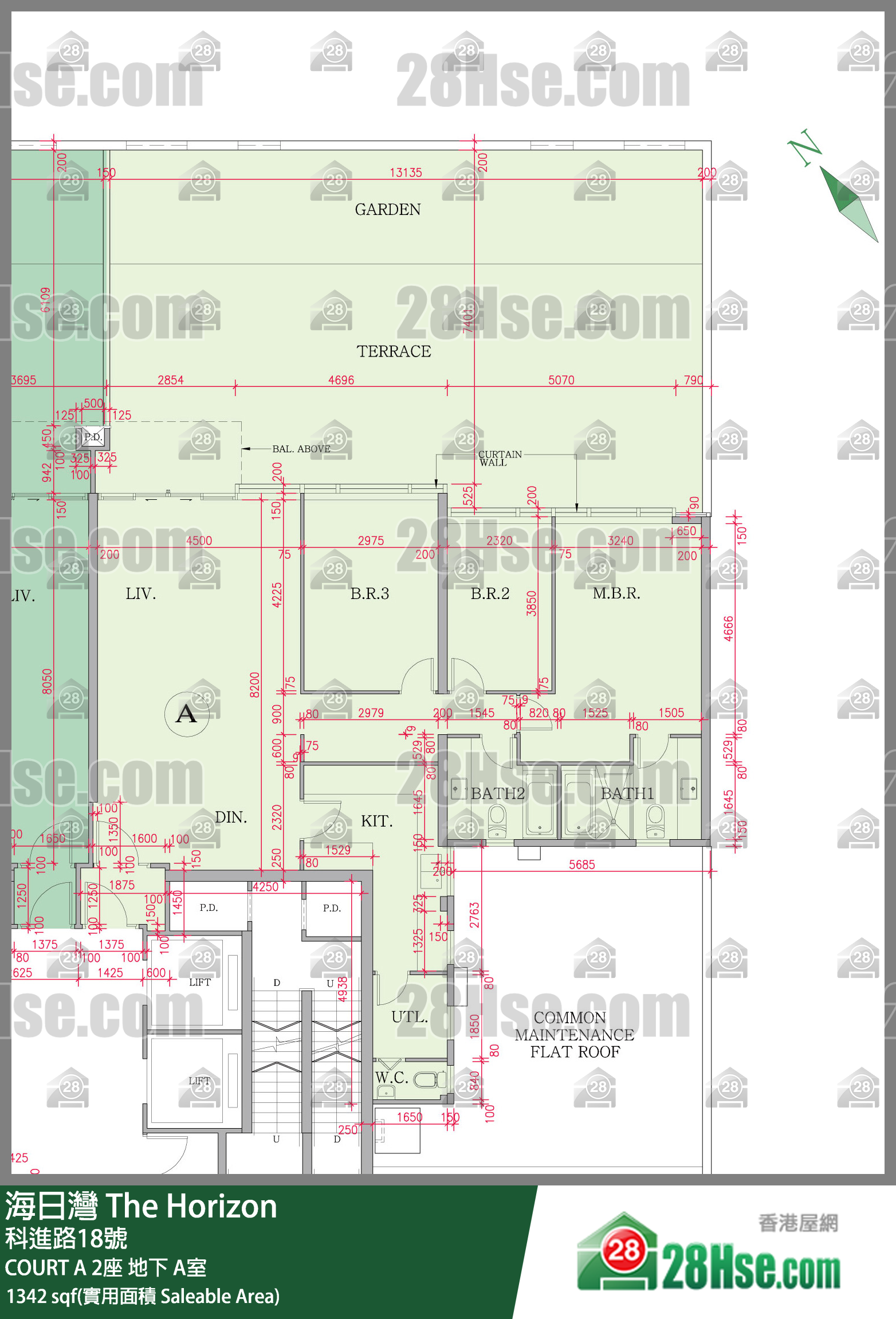 海日灣 大廈 COURT A 2座 A室 平面圖