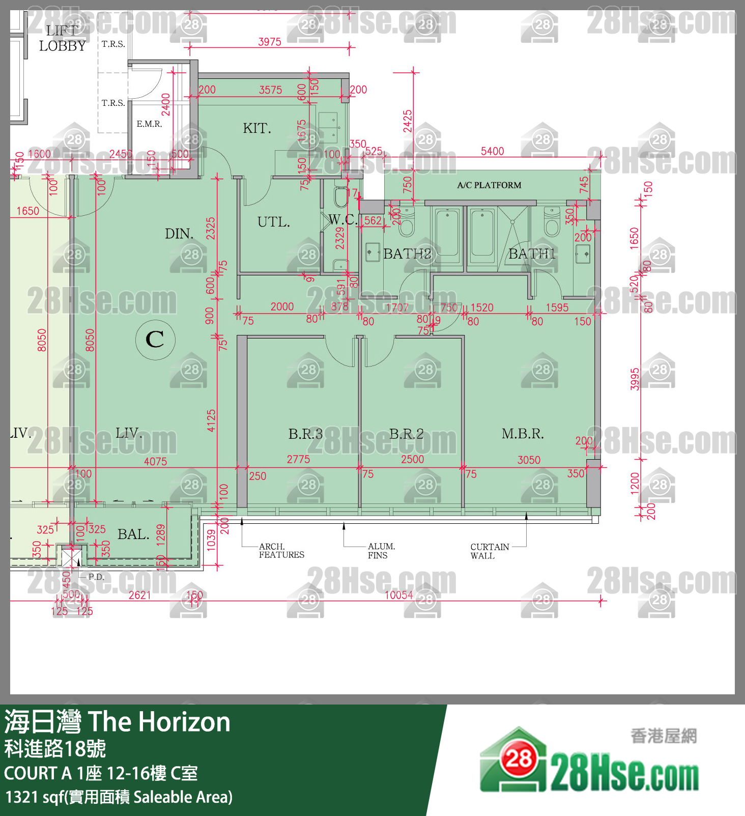 海日灣 大廈COURT A 1座12樓 C室 平面圖