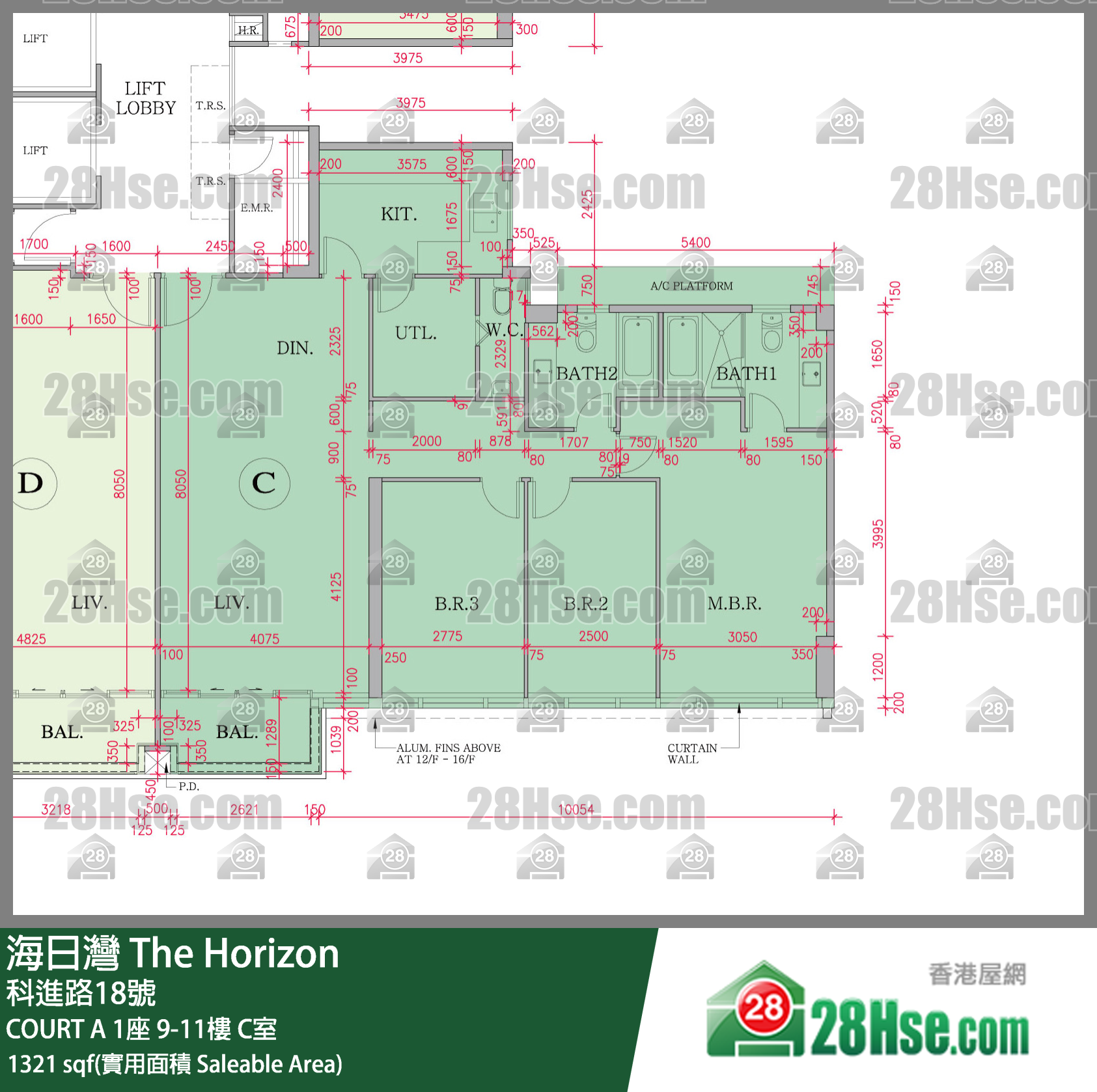 海日灣 大廈COURT A 1座10樓 C室 平面圖