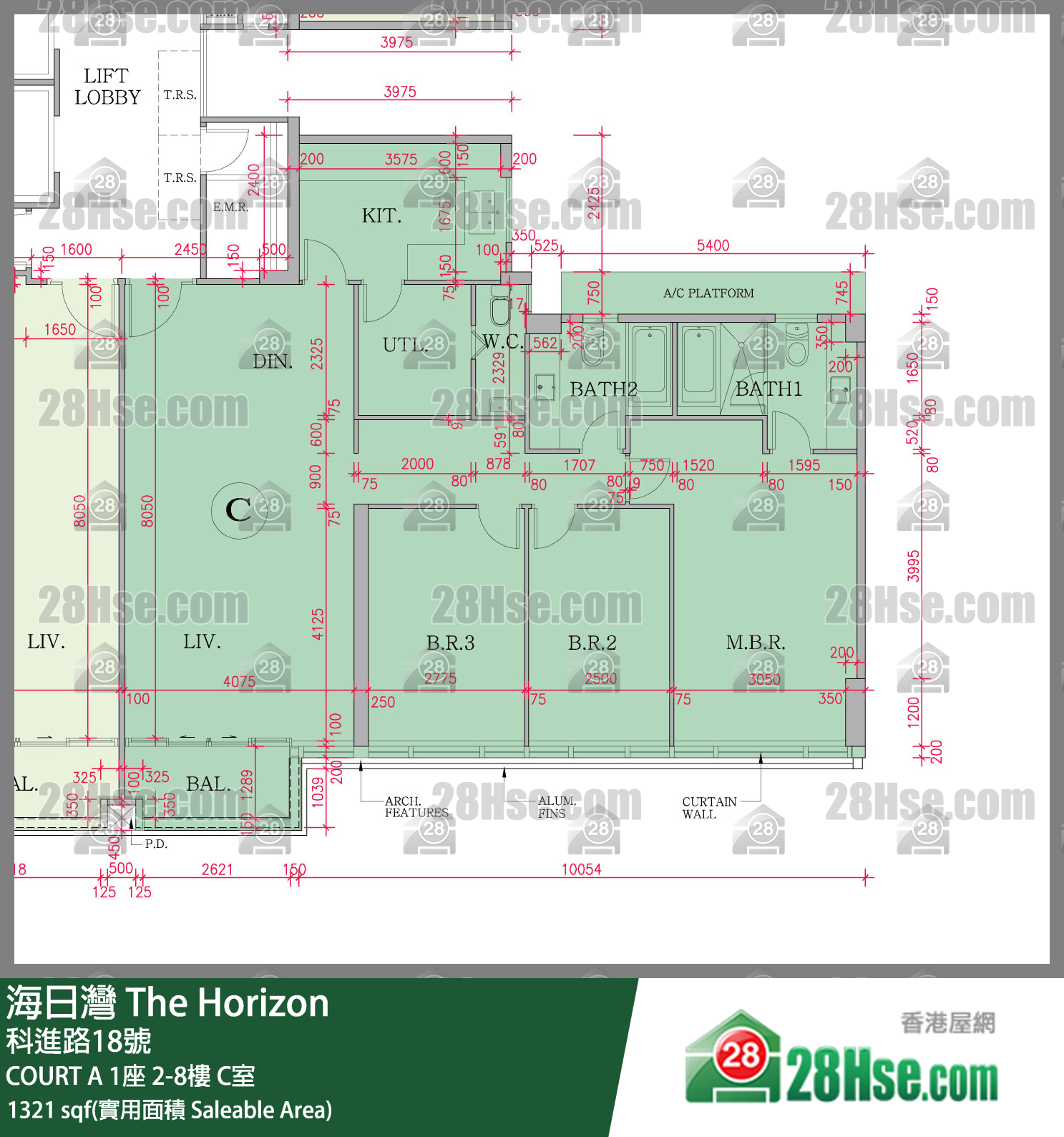 海日灣 大廈COURT A 1座5樓 C室 平面圖