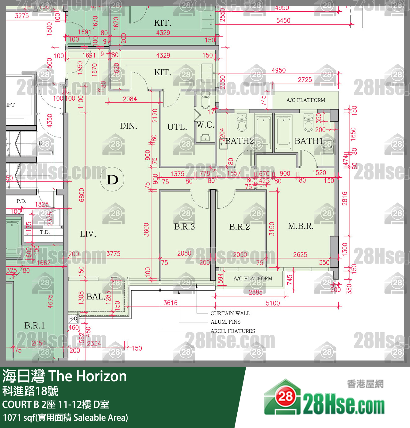 海日湾 单位平面图(由 28Hse 提供)