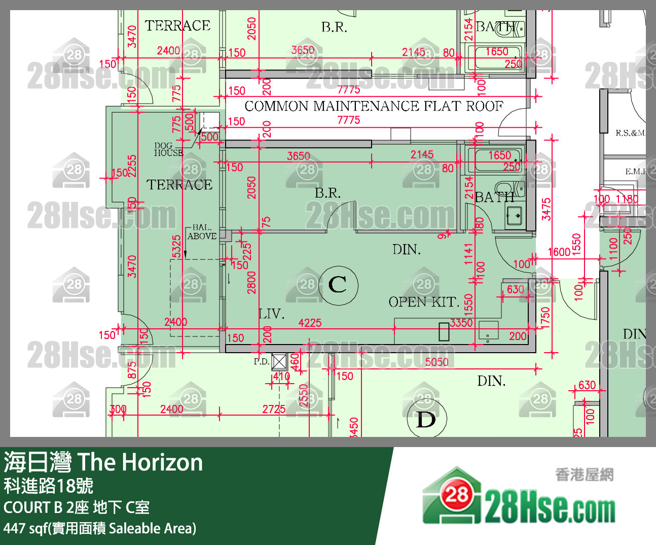 海日灣 大廈COURT B 2座地下 C室 平面圖