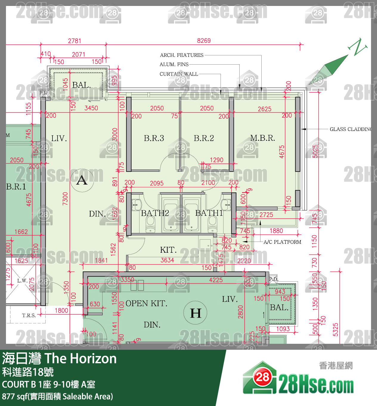 海日灣 大廈 COURT B 1座 10樓 A室 平面圖