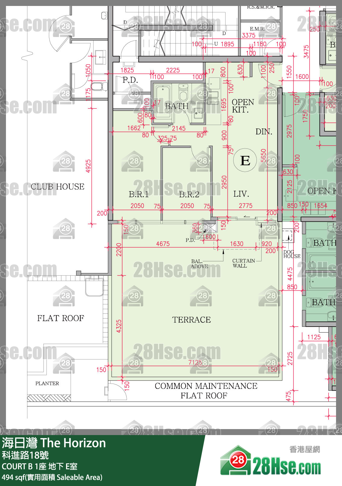The Horizon Unit FloorPlan (Provided by 28Hse)
