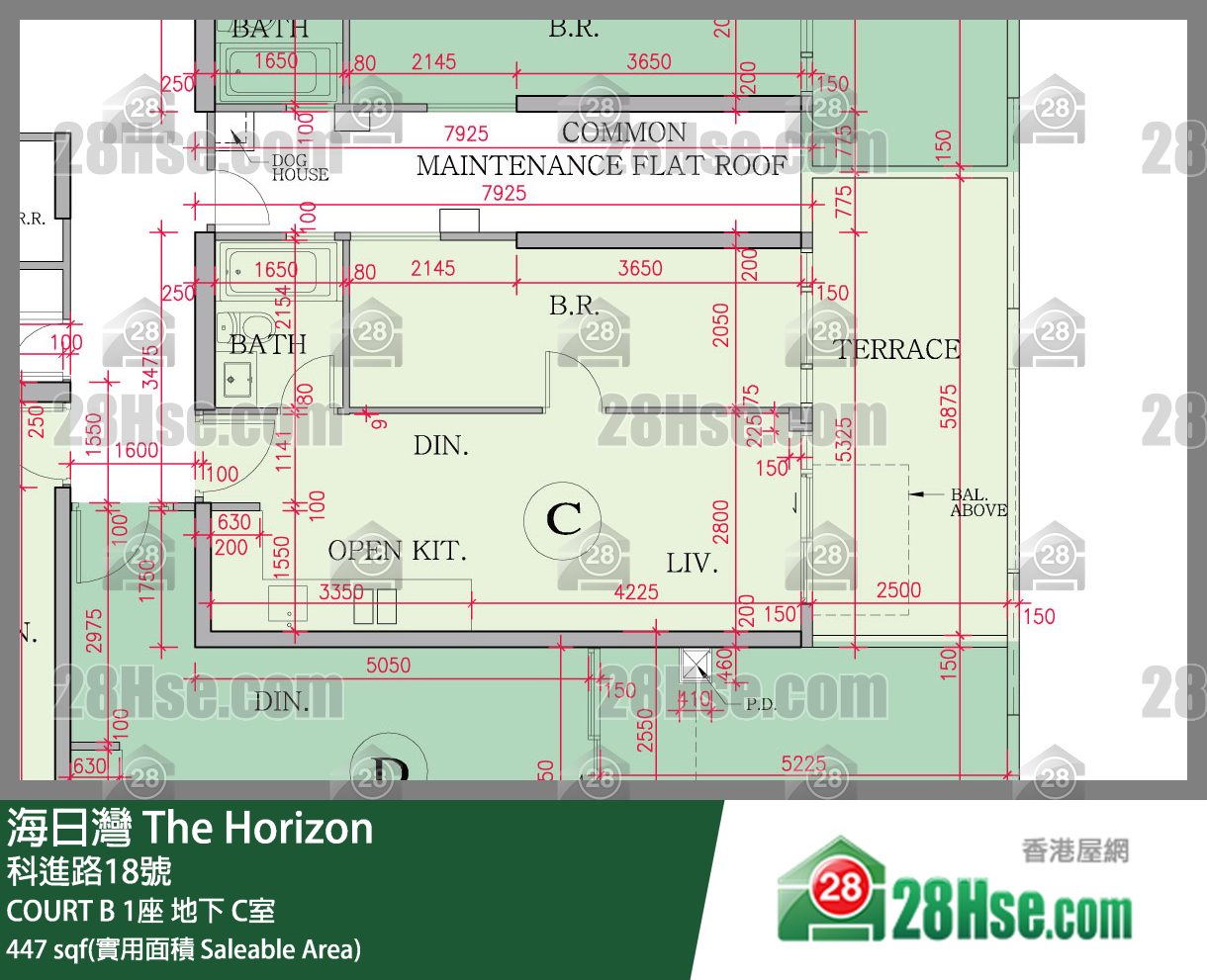 海日灣 大廈COURT B 1座地下 C室 平面圖