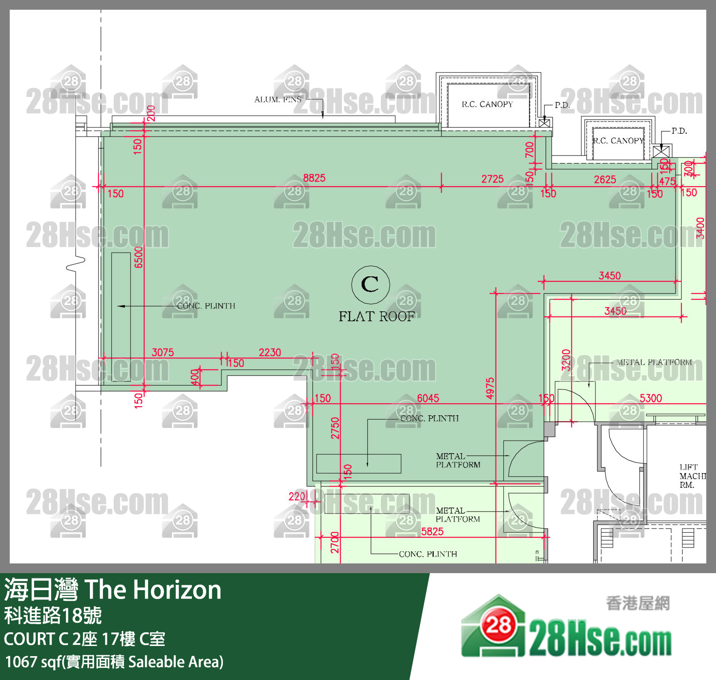 海日灣 大廈 COURT C 2座 17樓 C室 平面圖