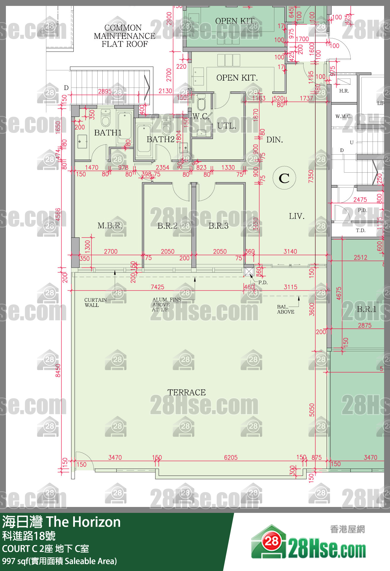 海日灣 大廈COURT C 2座地下 C室 平面圖