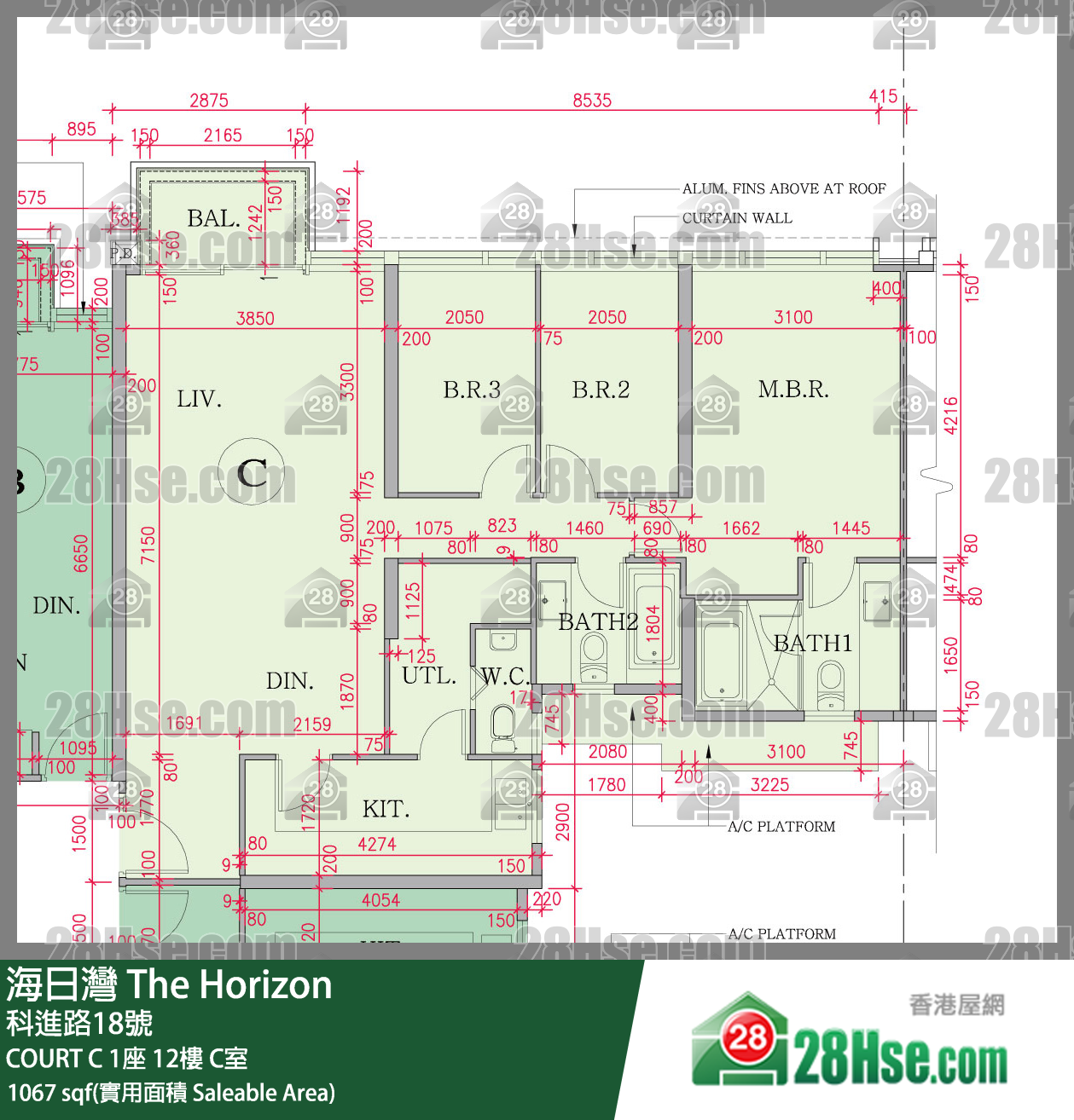 海日灣 大廈COURT C 1座12樓 C室 平面圖