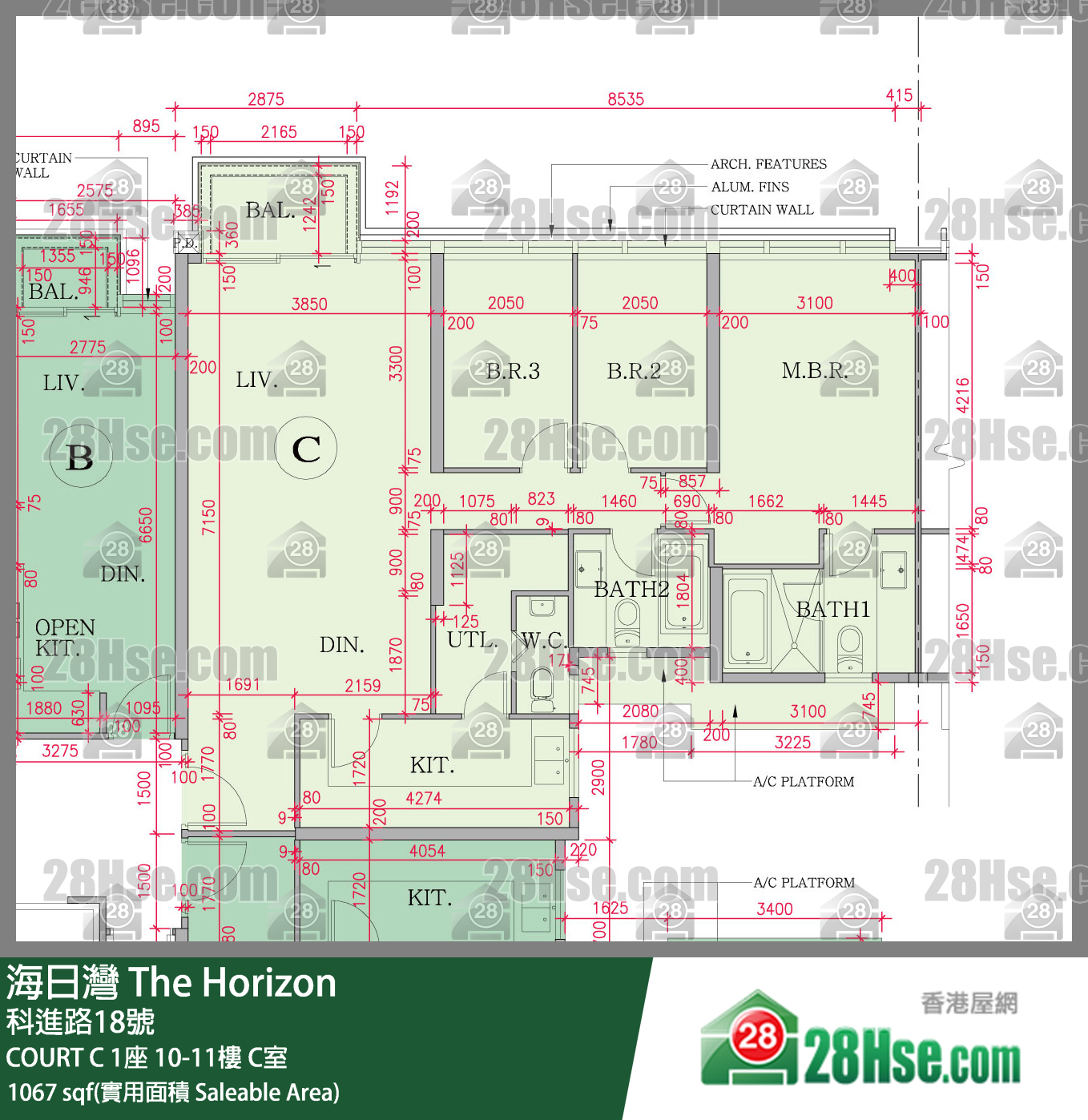 海日灣 大廈COURT C 1座10樓 C室 平面圖