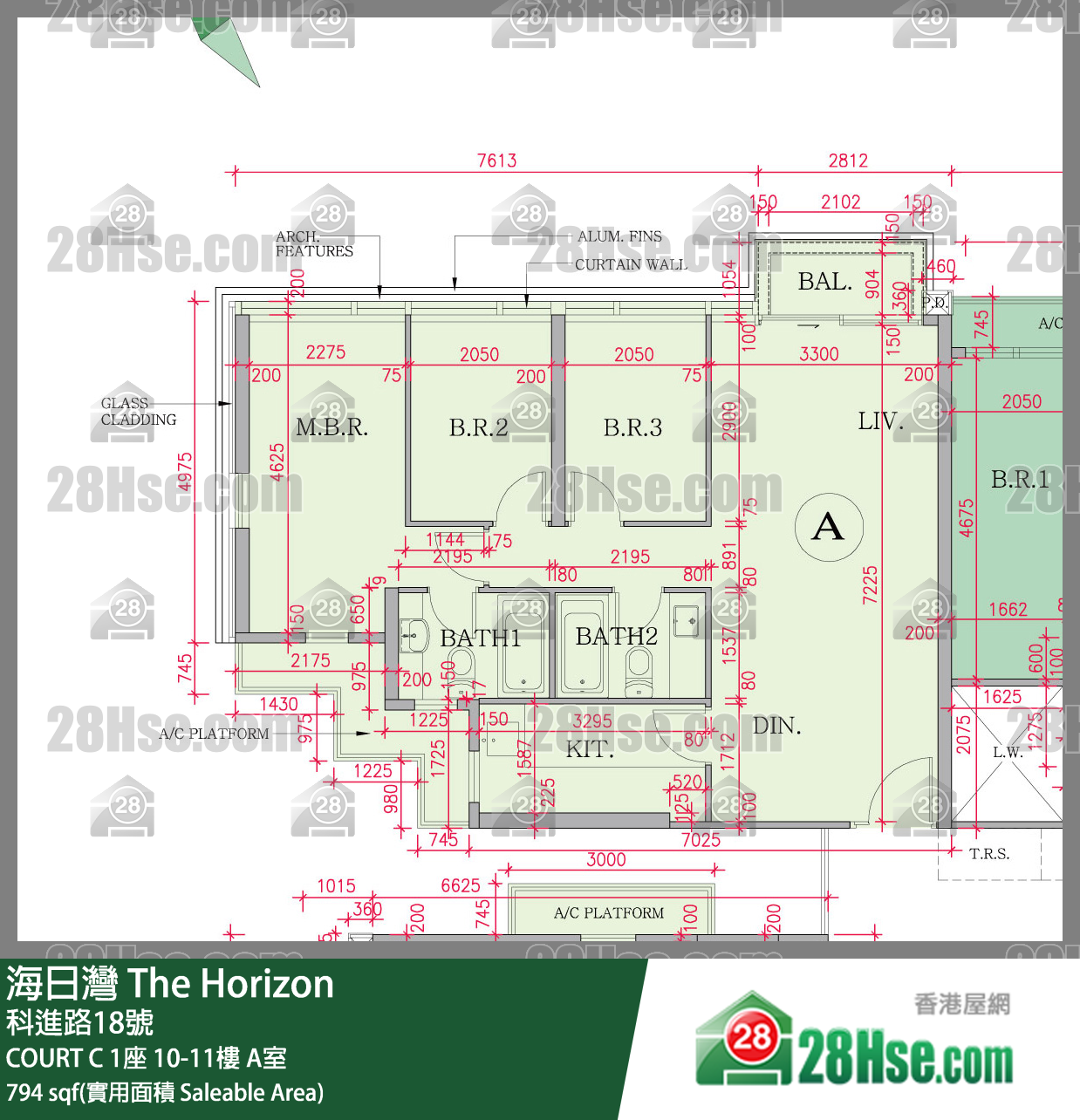 The Horizon Unit FloorPlan (Provided by 28Hse)