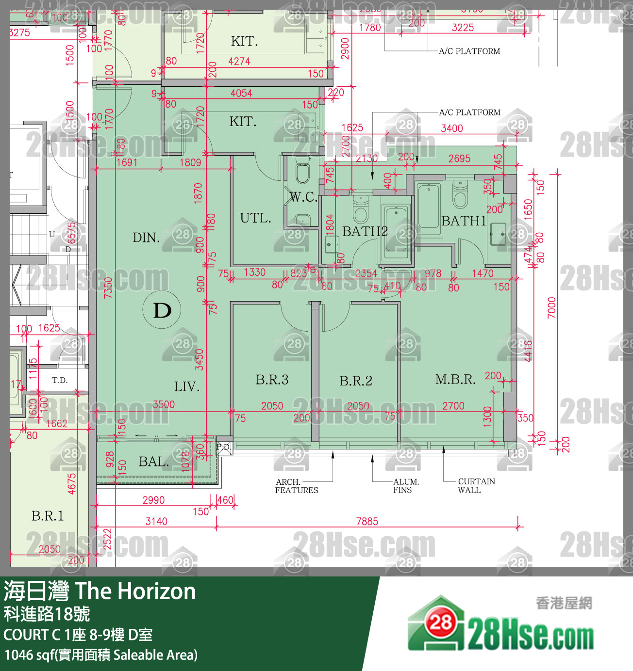 海日湾 单位平面图(由 28Hse 提供)