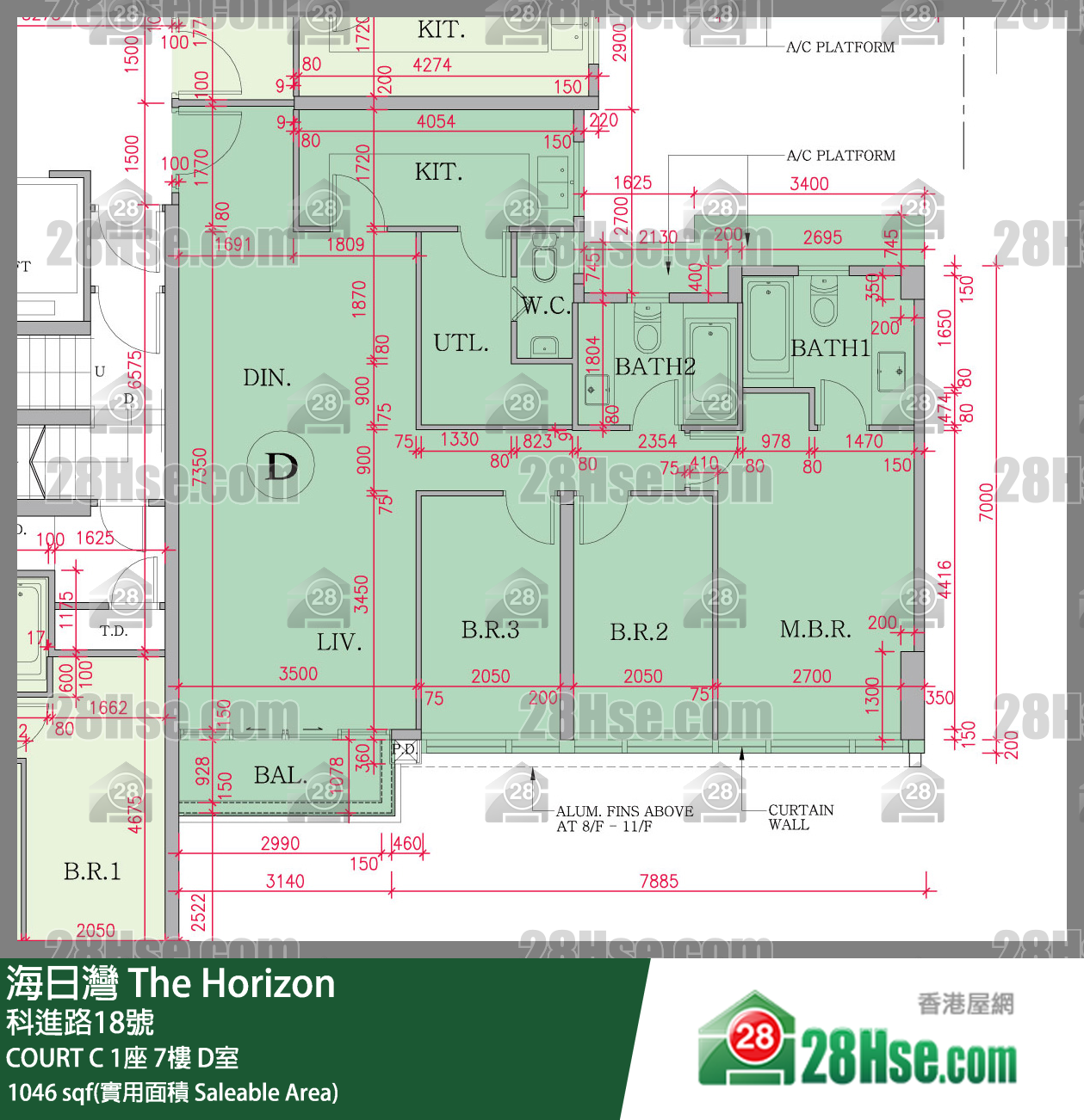海日湾 单位平面图(由 28Hse 提供)