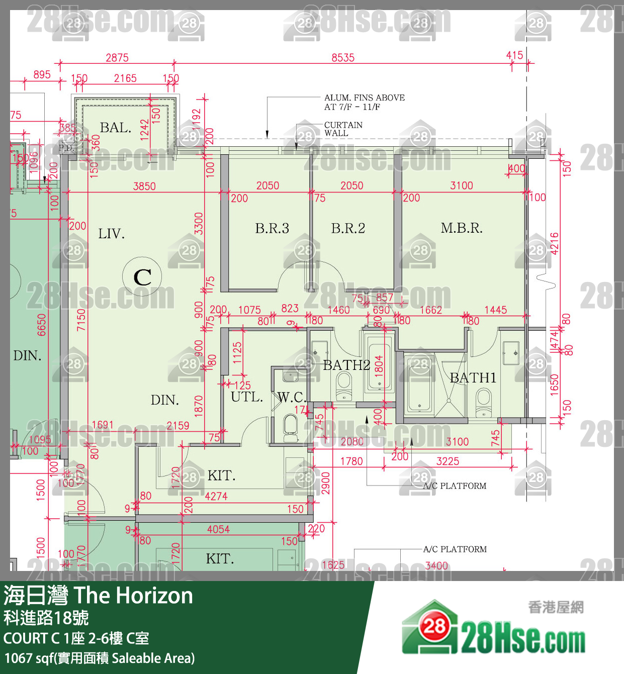 海日湾 单位平面图(由 28Hse 提供)