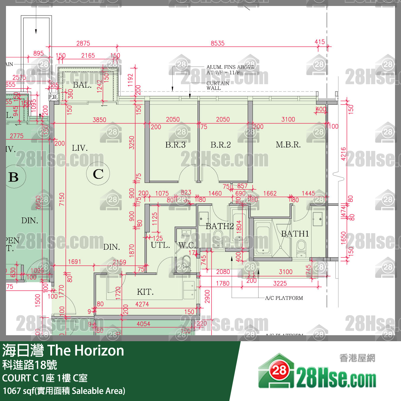 海日灣 大廈COURT C 1座1樓 C室 平面圖