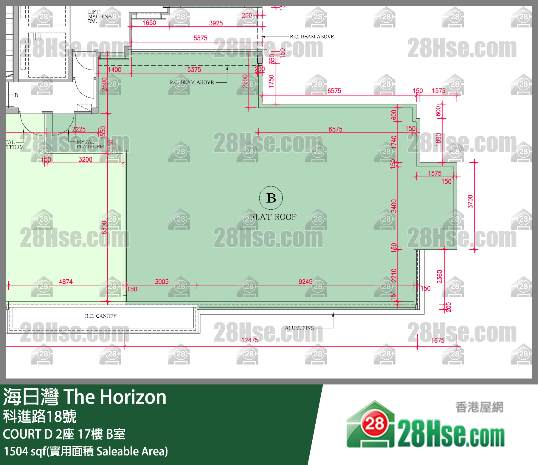 海日灣 大廈COURT D 2座17樓 B室 平面圖