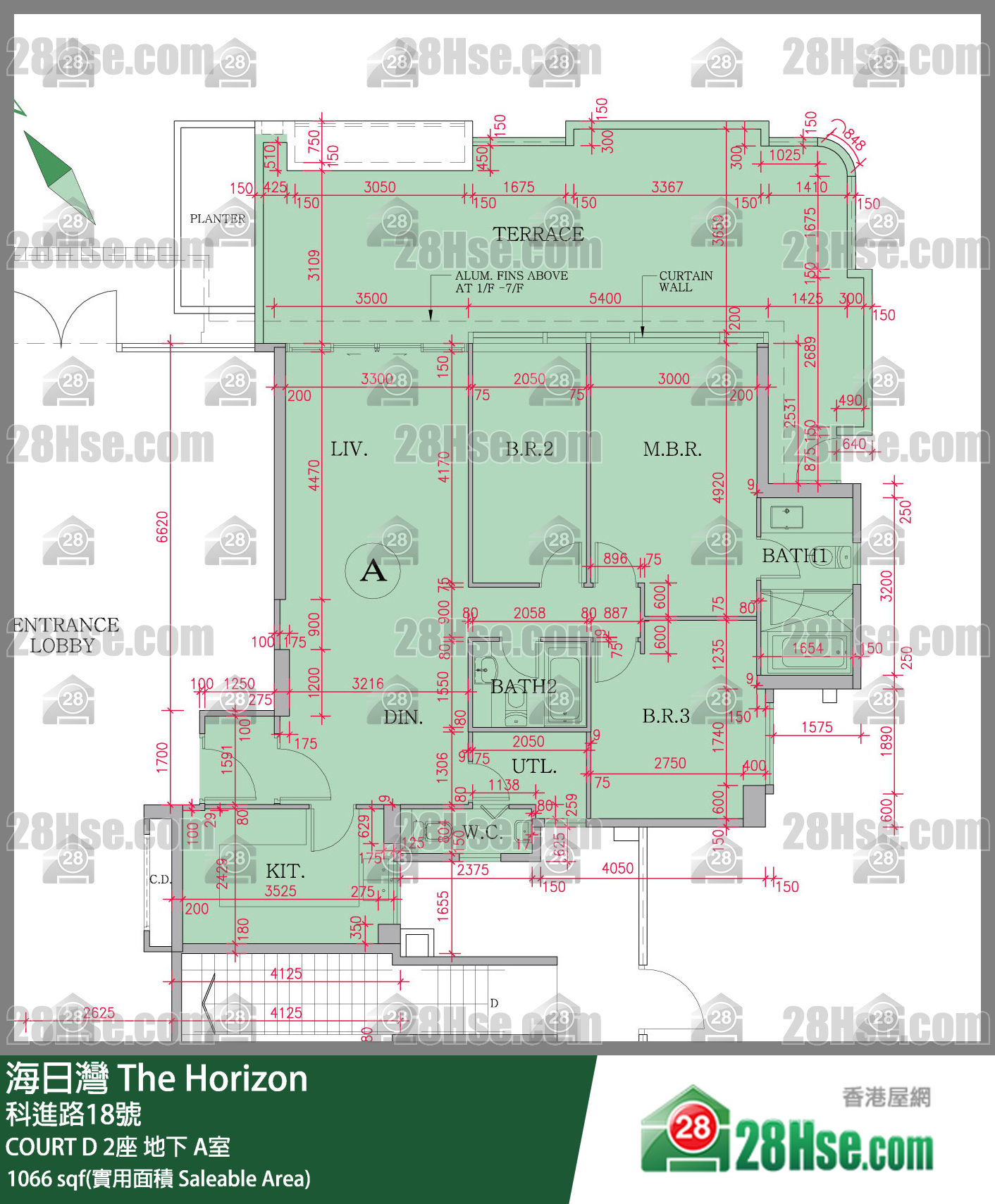 海日灣 大廈COURT D 2座地下 A室 平面圖